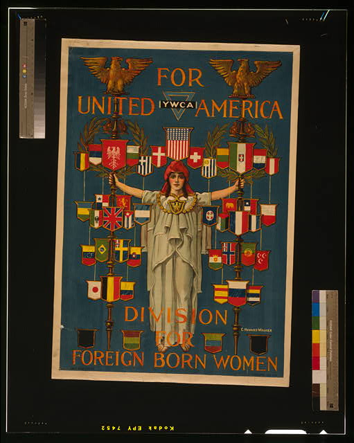 Colorful YMCA poster Women of the world