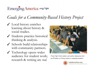goals for a community-based history project