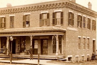 The Bridgman Block building in Belchertown, MA