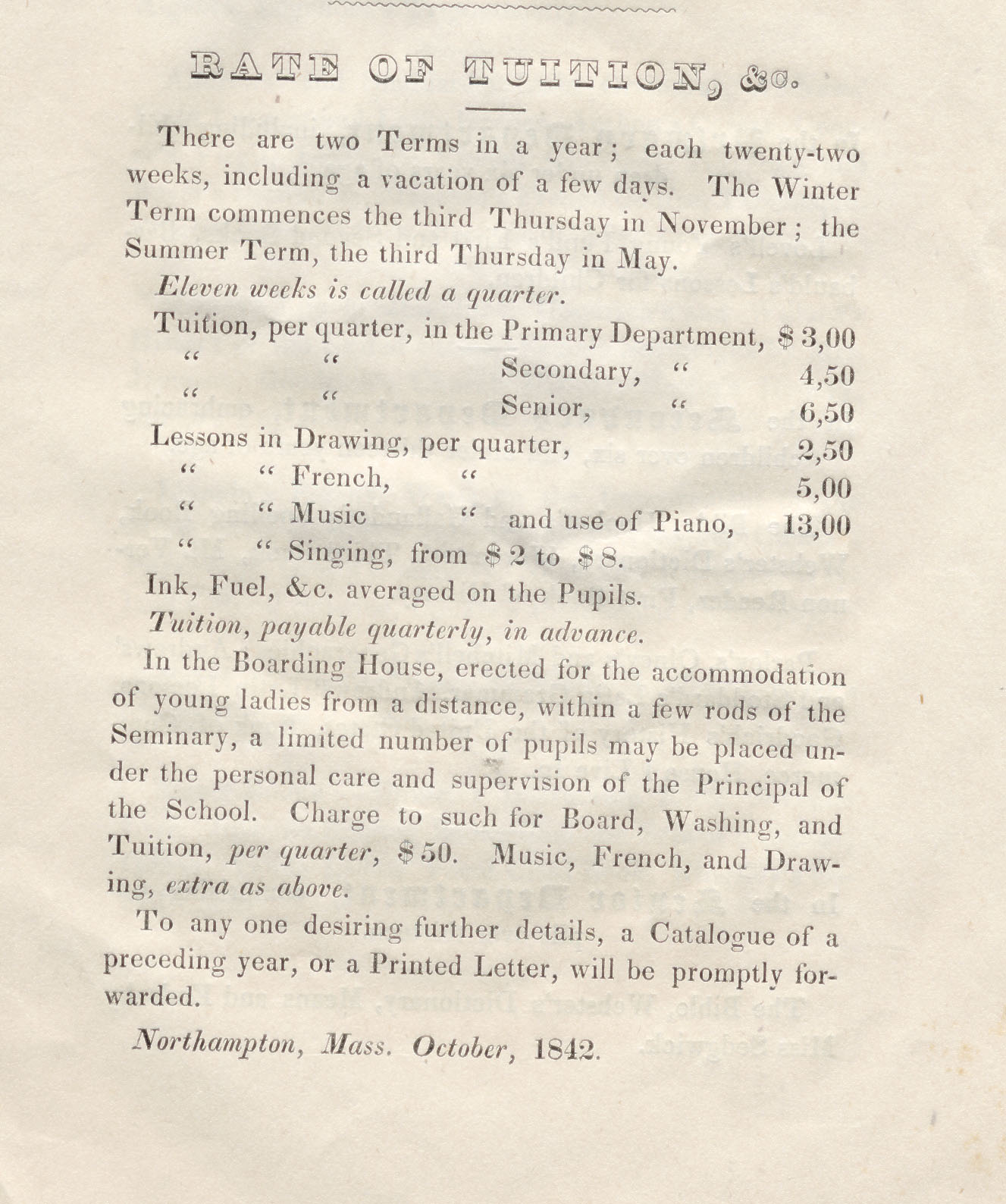 Tuition rates