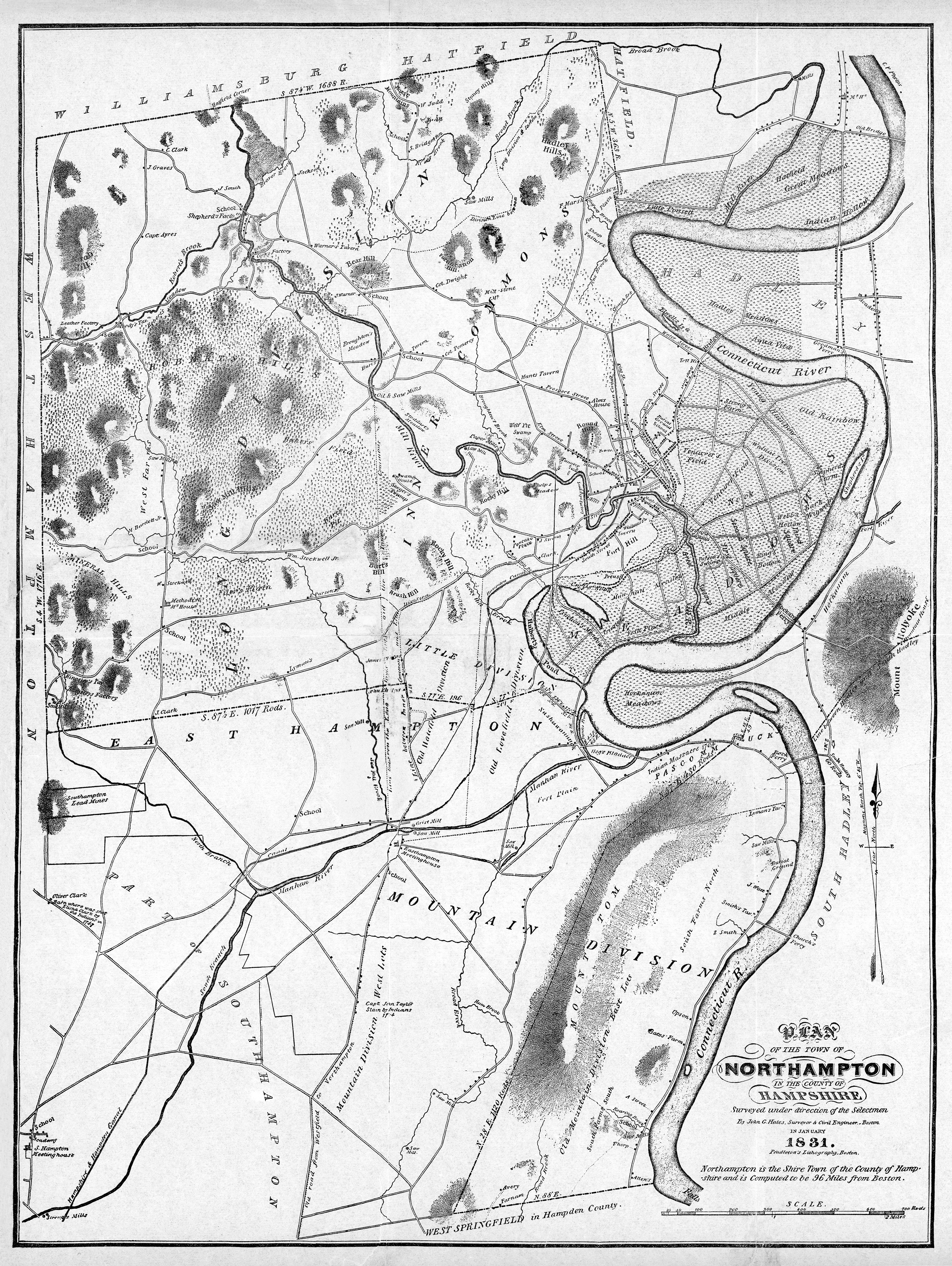 1831 map of Northampton