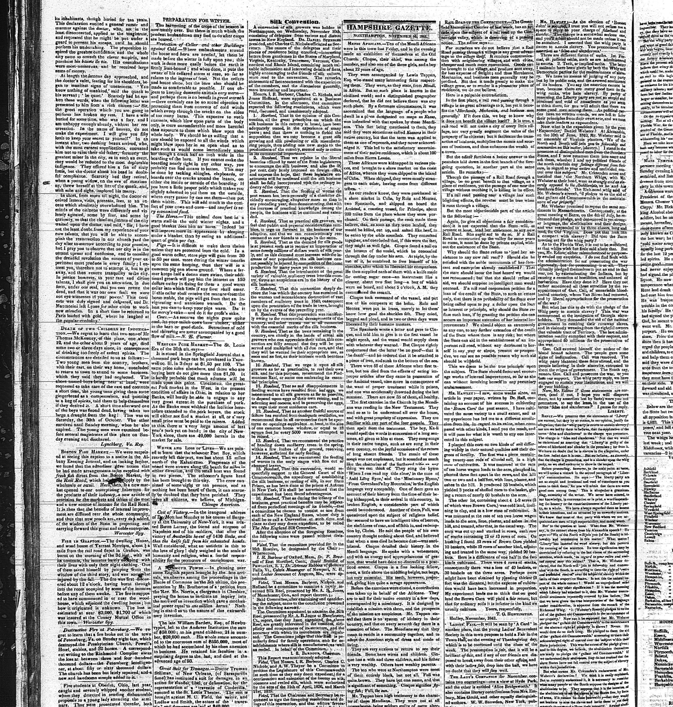 Hampshire Gazette, Nov. 16, 1841