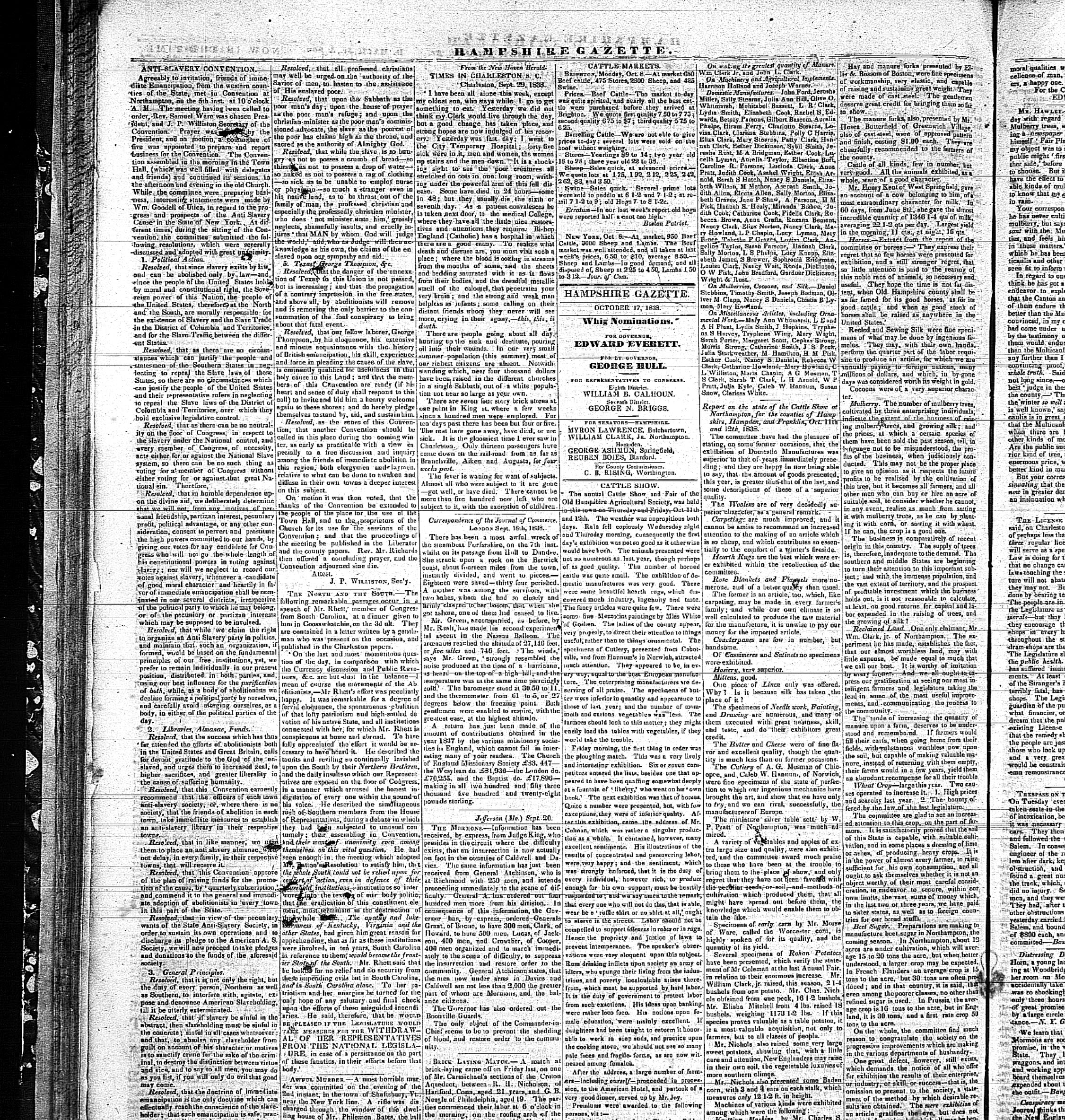 Hampshire Gazette, Oct. 17, 1838
