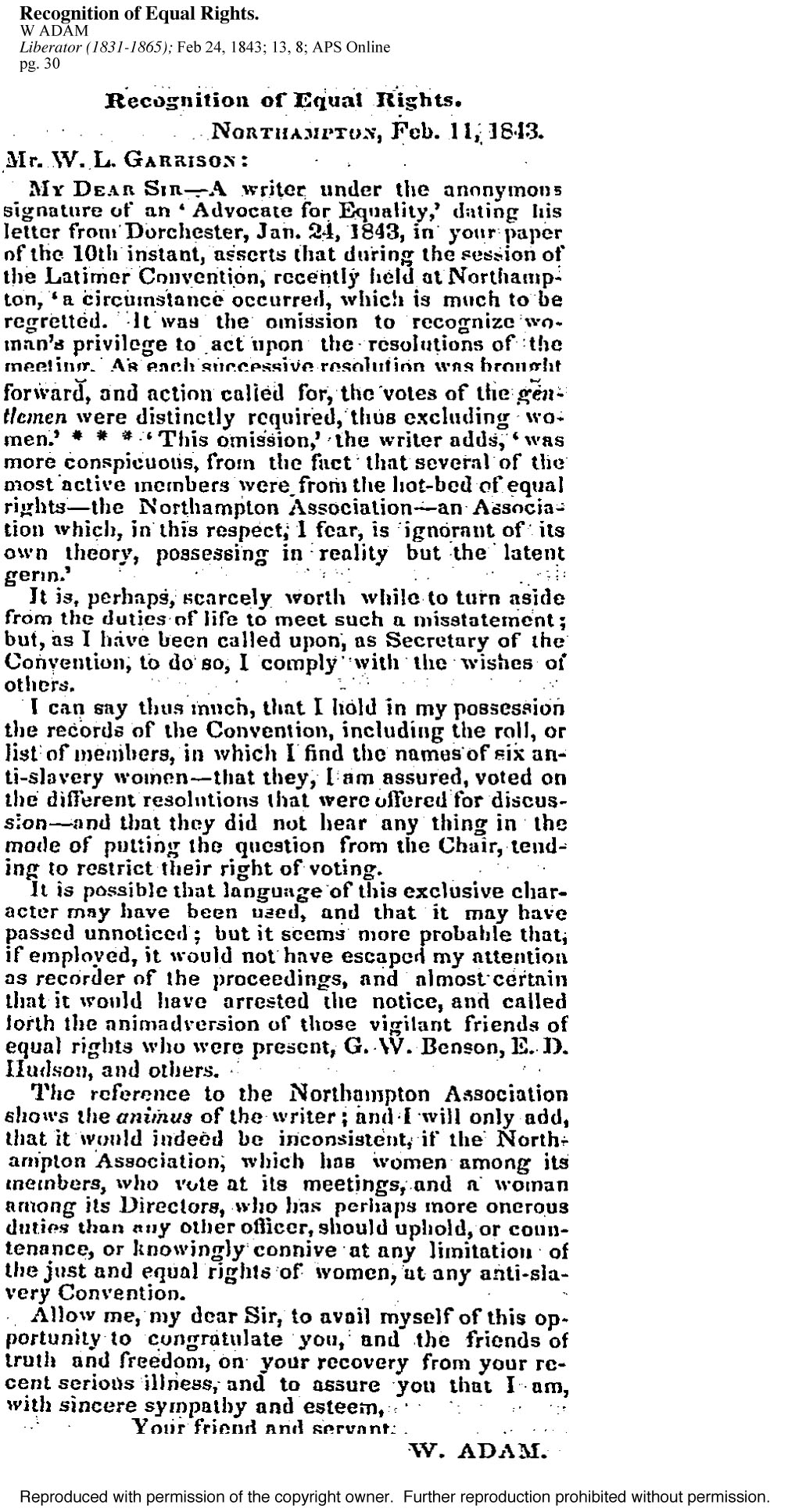 The Liberator, Feb. 24, 1843