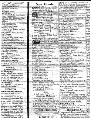 Ad: New Goods, April 1826