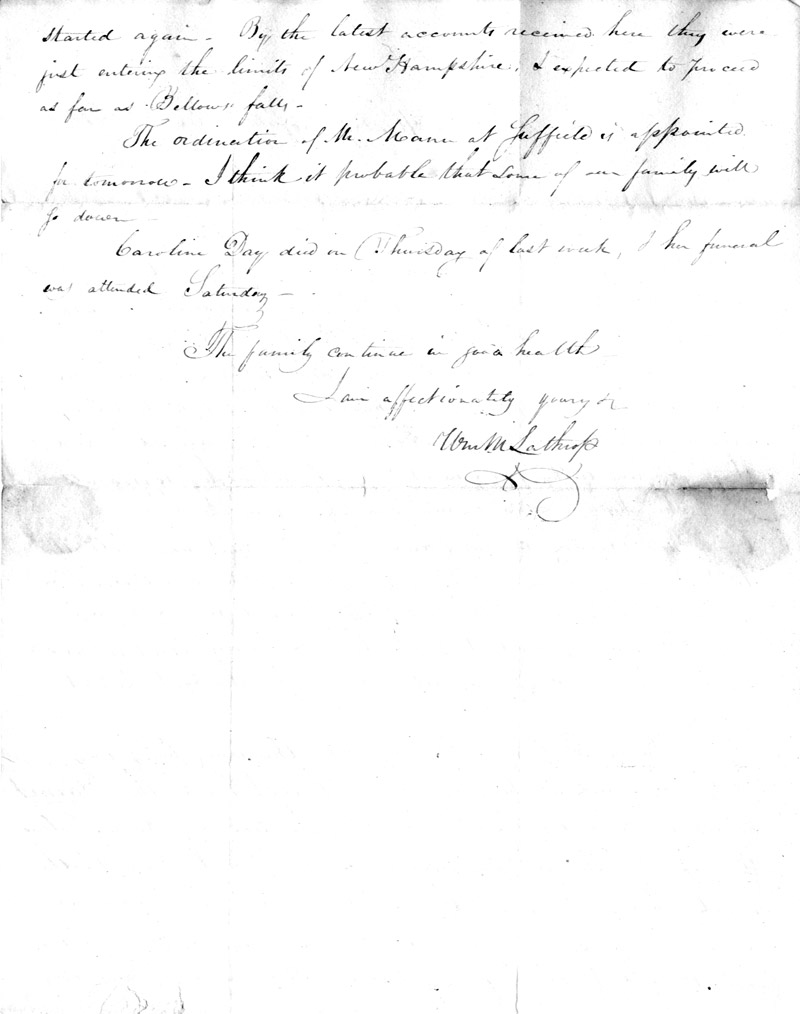 Lathrop Letter