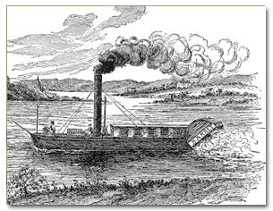 Steamboat Barnet. Drawing
