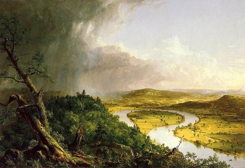 View from Mount Holyoke, Northampton, Massachusetts, after a Thunderstorm—The Oxbow.