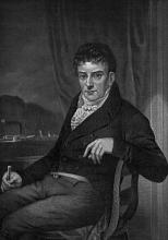 Black and white portrait of Robert Fulton